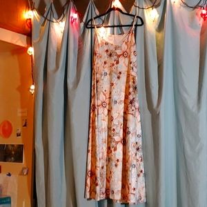 3/4 length flowery strappy dress